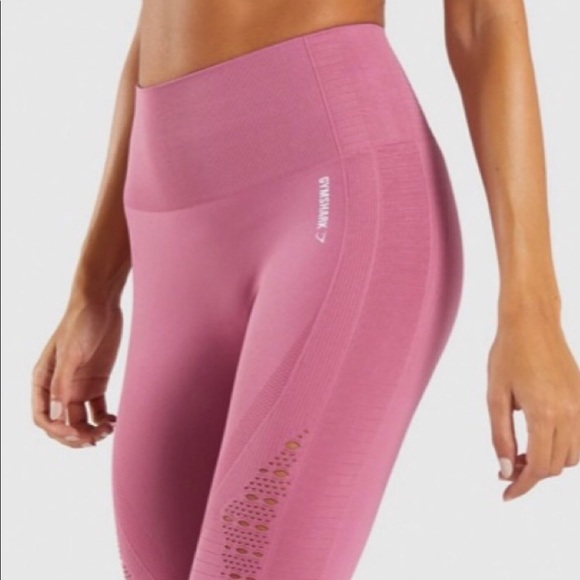 GYMSHARK Dusty Rose Energy Seamless Leggings - Picture 2 of 9